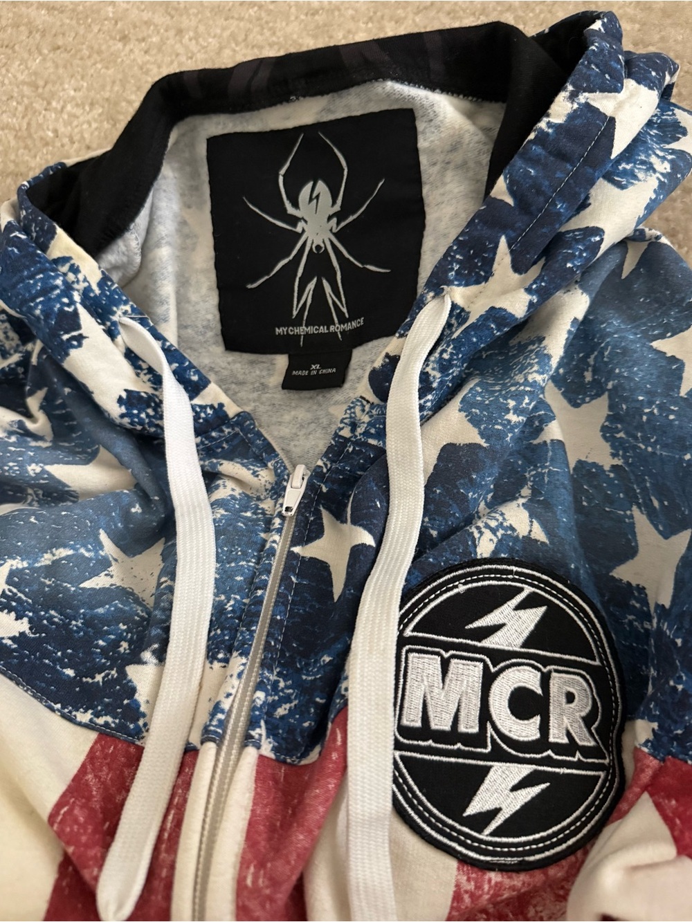 My Chemical Romance Flag Zip-Up Hoodie. Danger Days, Stars & Stripes